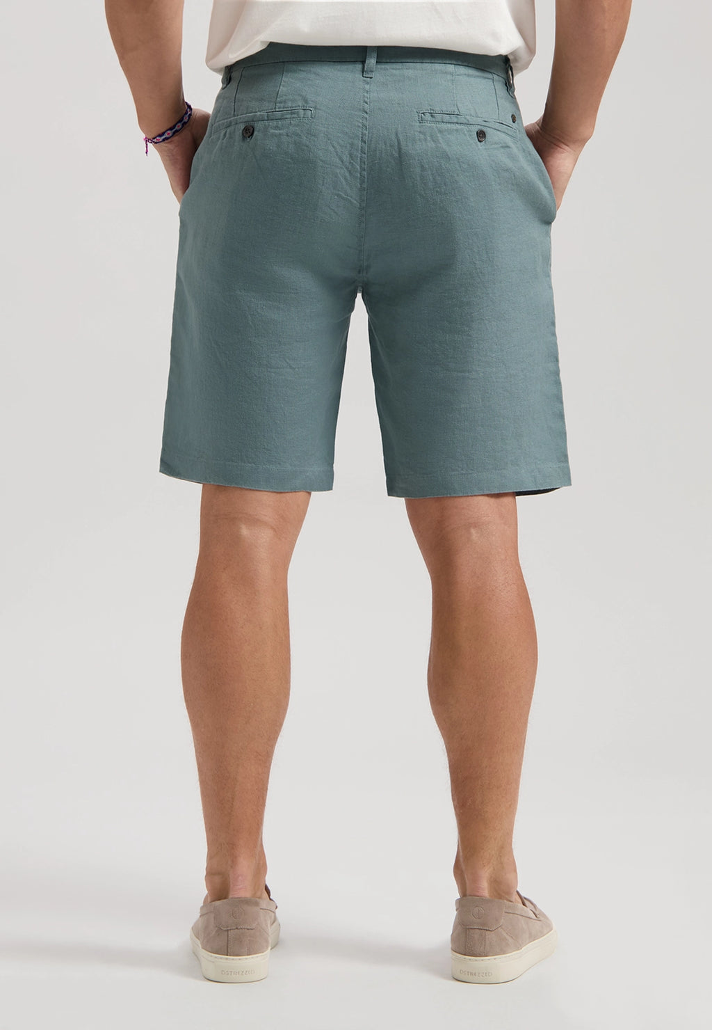 DSTREZZED JAMES PURE LINEN LOOSE FIT BEACH SHORTS 515496
