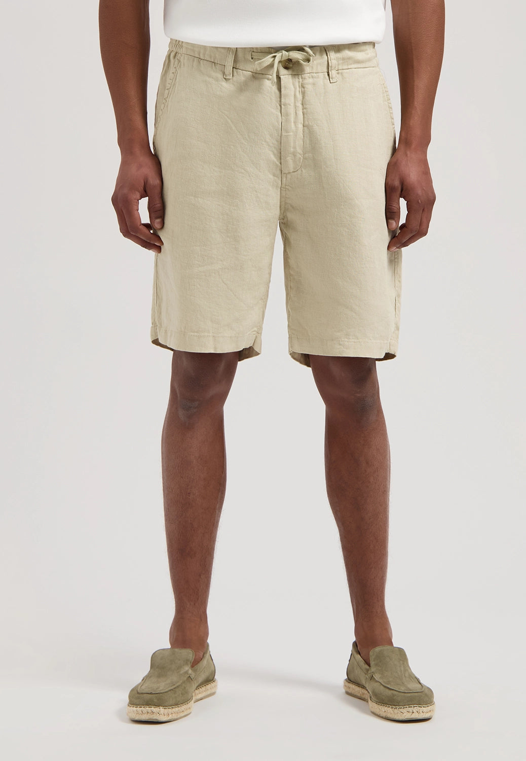 DSTREZZED LOGAN 100% LINEN LOOSE FIT BEACH SHORTS 515558