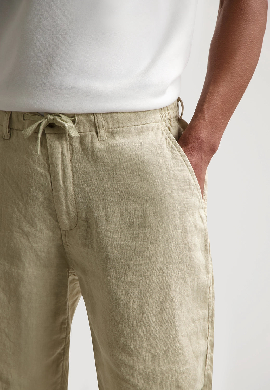 DSTREZZED LOGAN 100% LINEN LOOSE FIT BEACH SHORTS 515558