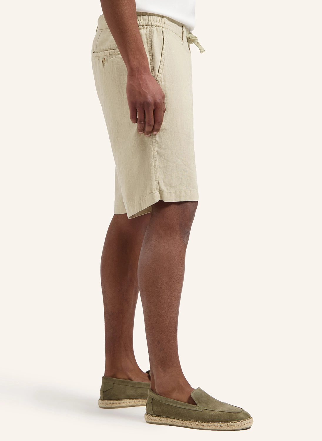 DSTREZZED LOGAN 100% LINEN LOOSE FIT BEACH SHORTS 515558