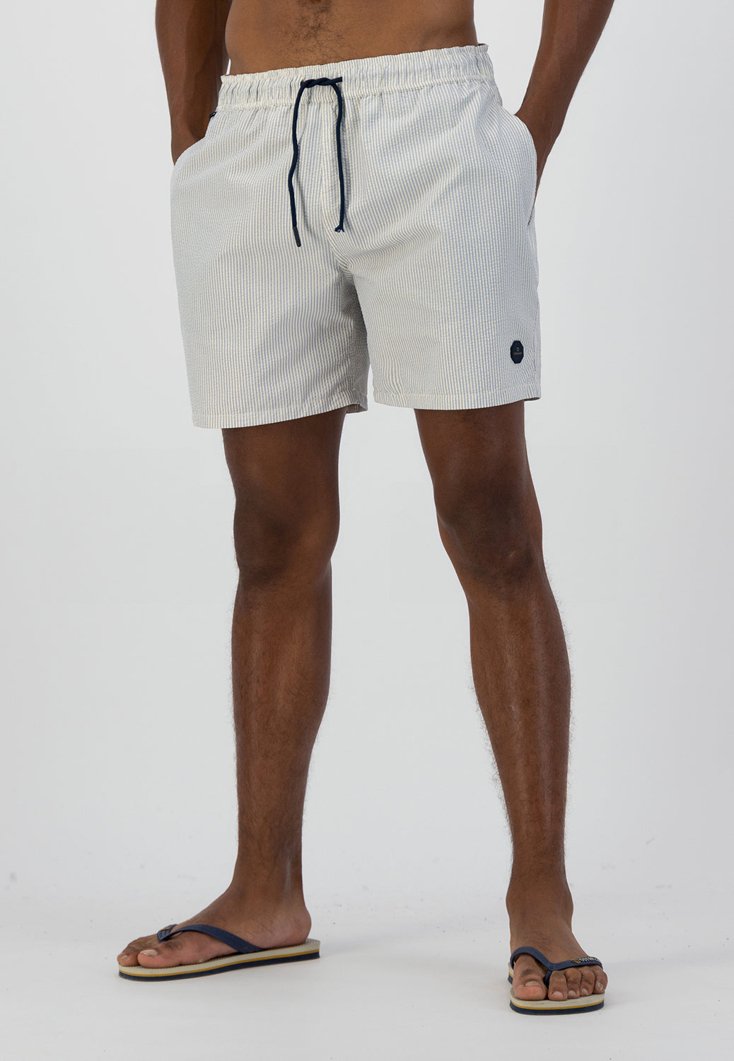 DSTREZZED SEERSUCKER STRIPE SWIMSHORTS 521260