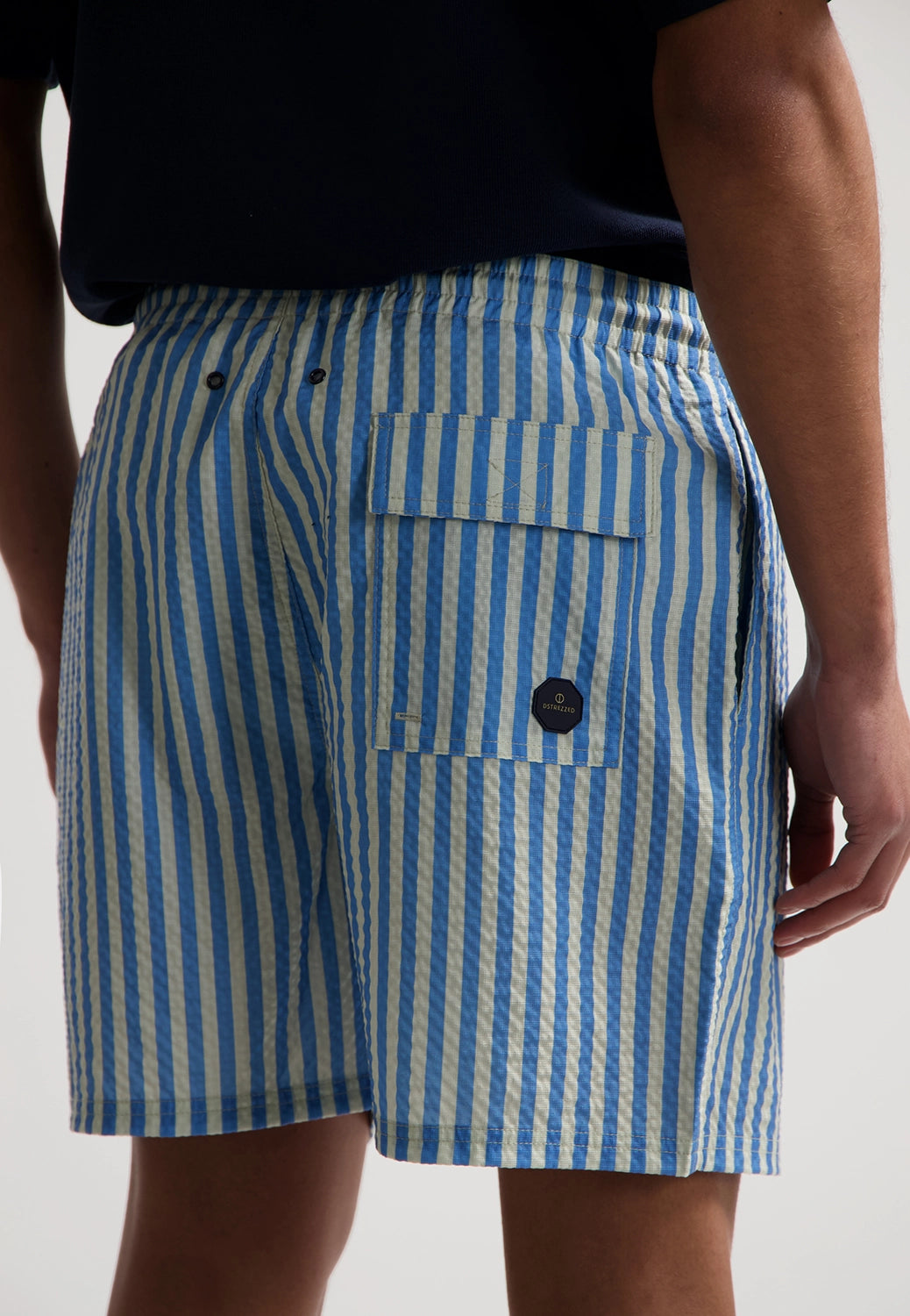 DSTREZZED CASE STRETCH COTTON STRIPE SWIMSHORT 522020
