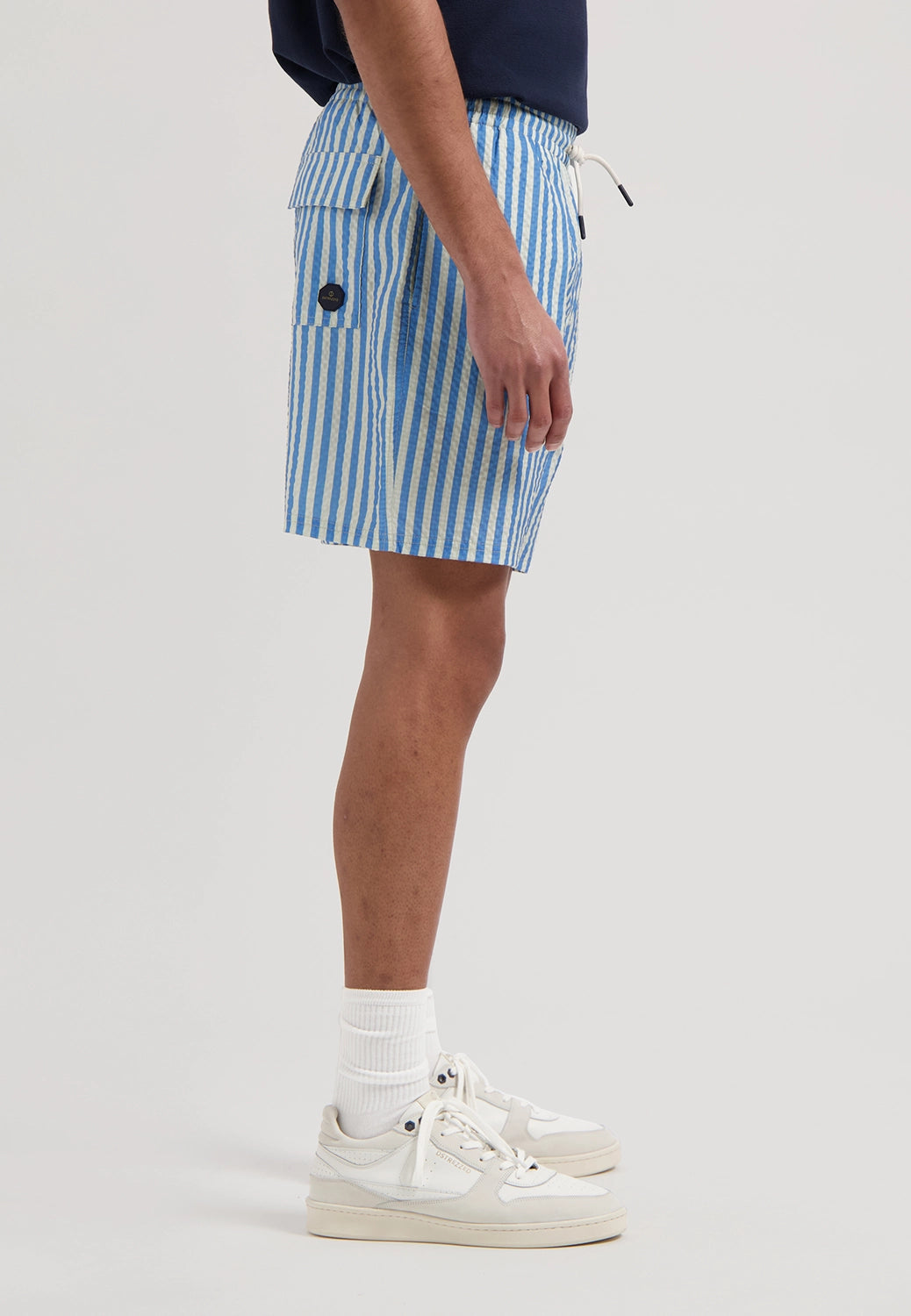 DSTREZZED CASE STRETCH COTTON STRIPE SWIMSHORT 522020