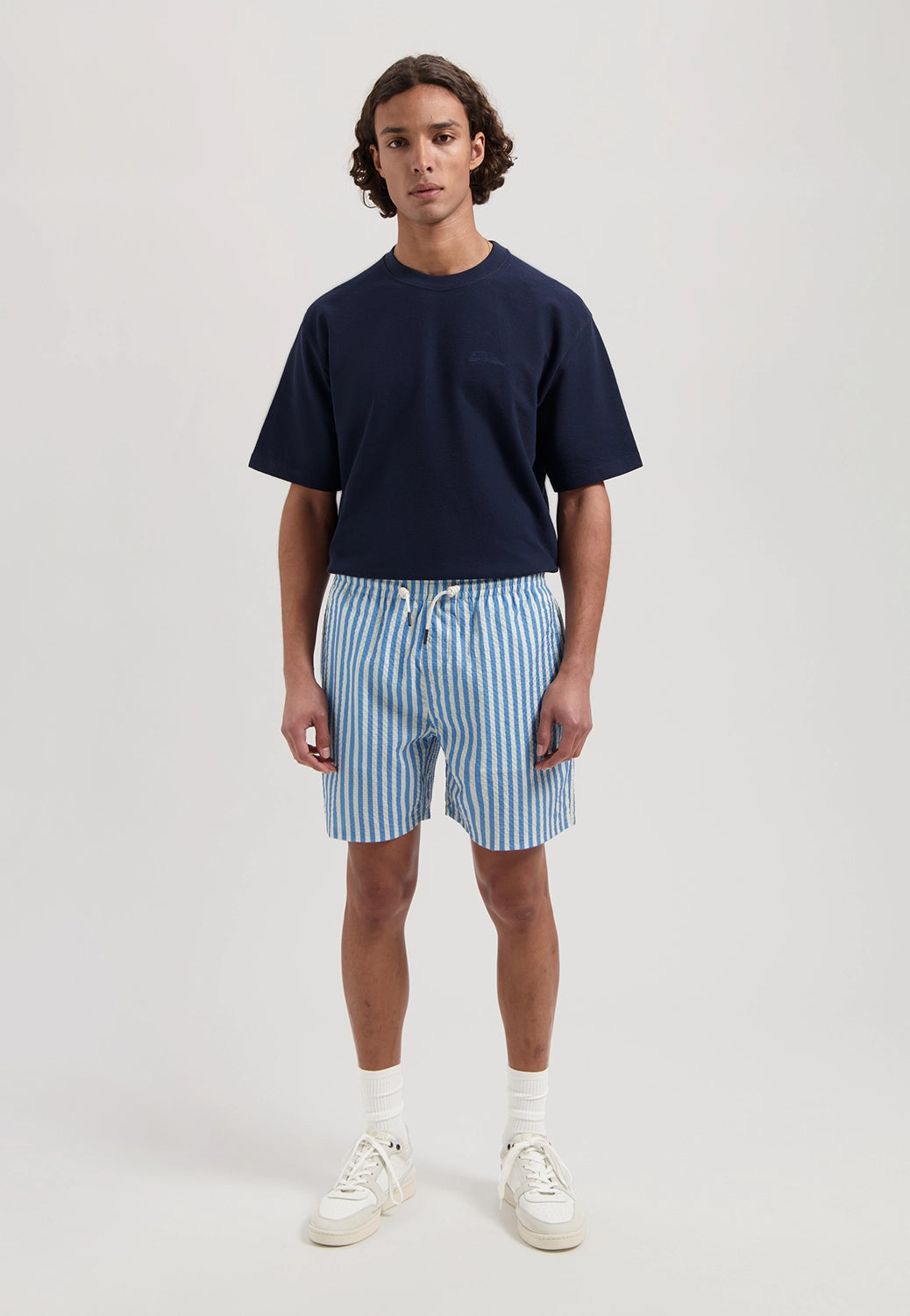 DSTREZZED CASE STRETCH COTTON STRIPE SWIMSHORT 522020
