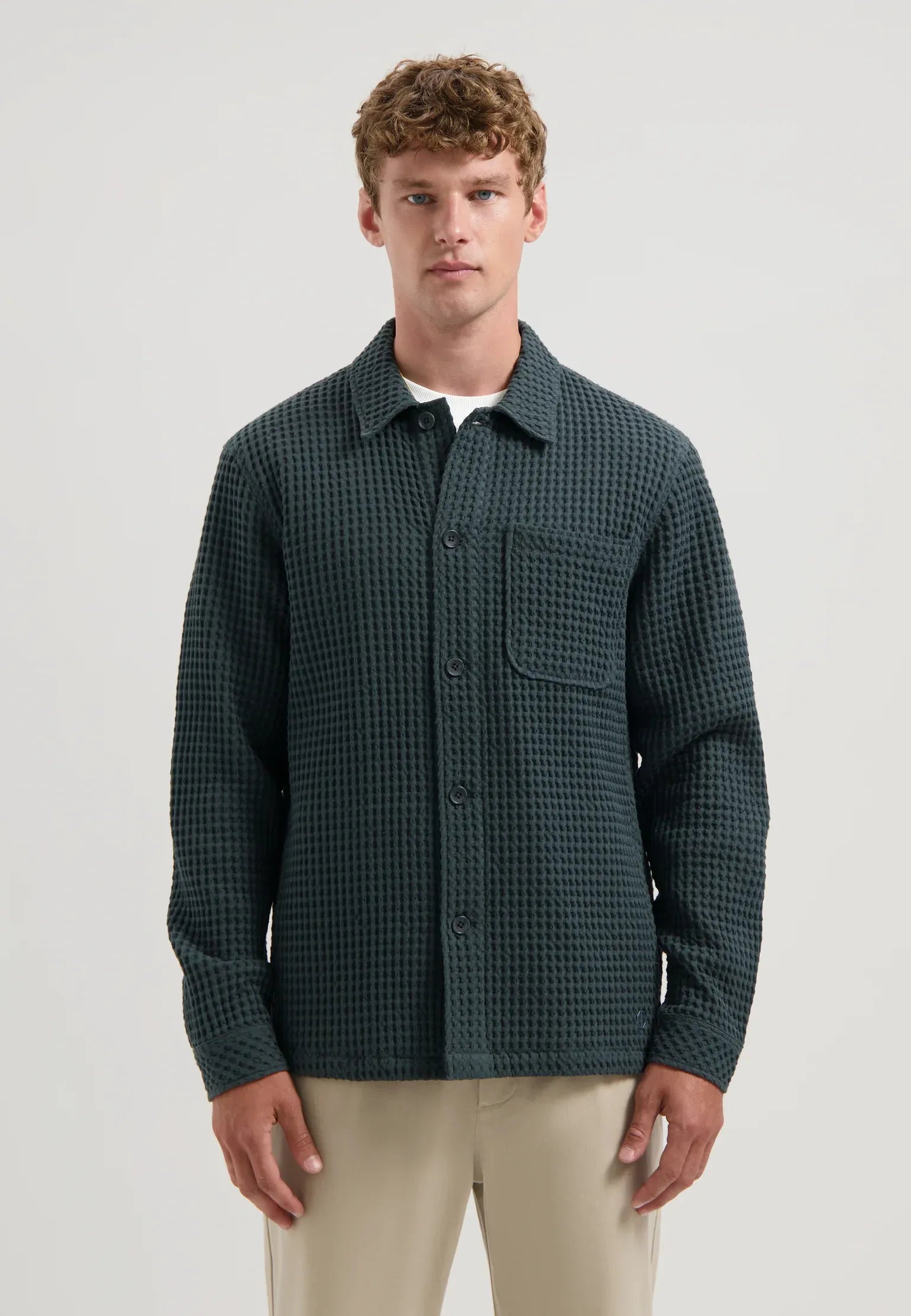 DSTREZZED LINO WAFFLE OVERSHIRT 152008