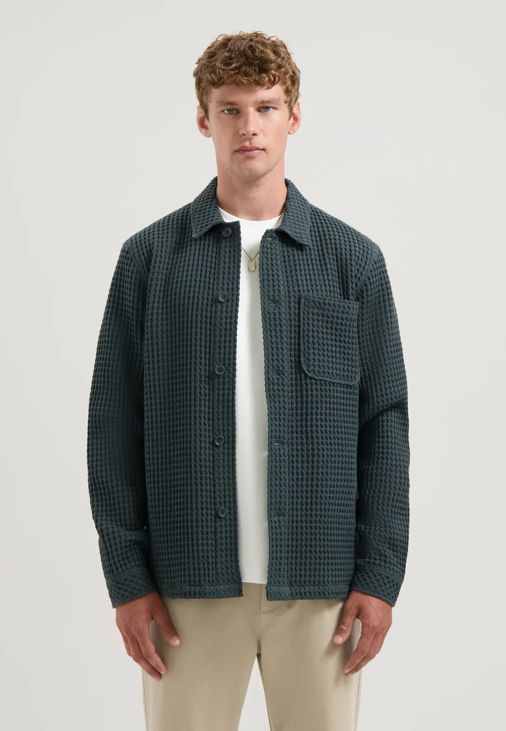 DSTREZZED LINO WAFFLE OVERSHIRT 152008