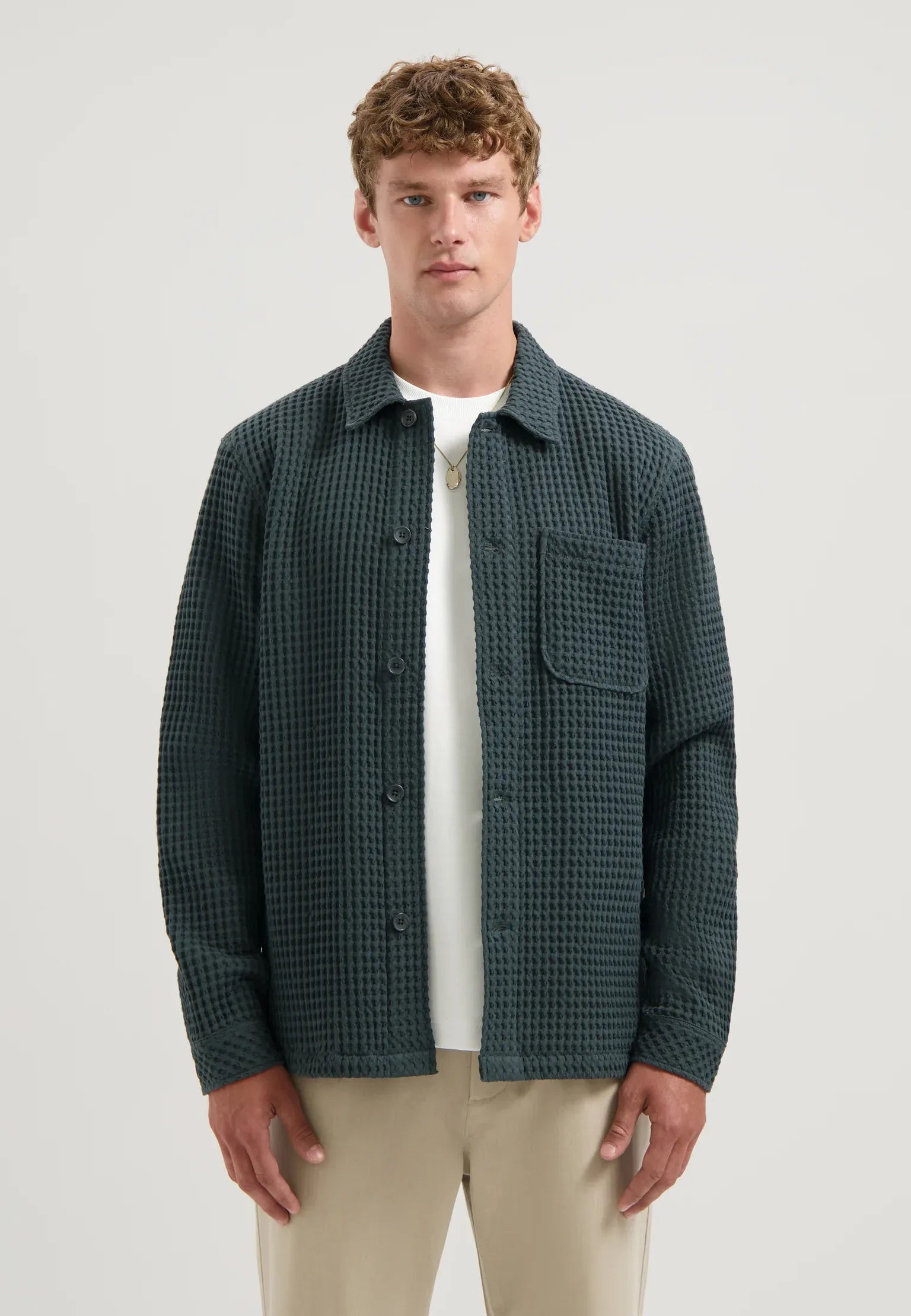DSTREZZED LINO WAFFLE OVERSHIRT 152008