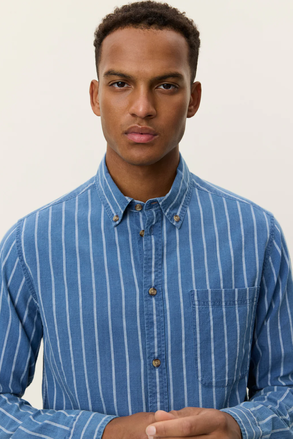 LES DEUX KASH INDIGO STRIPE L/S SHIRT 1000951
