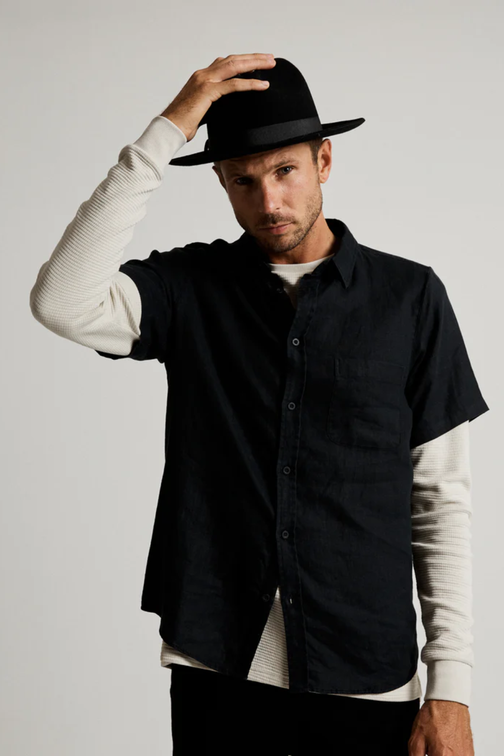 MR SIMPLE SMITH L/S WAFFLE TSHIRT M033210