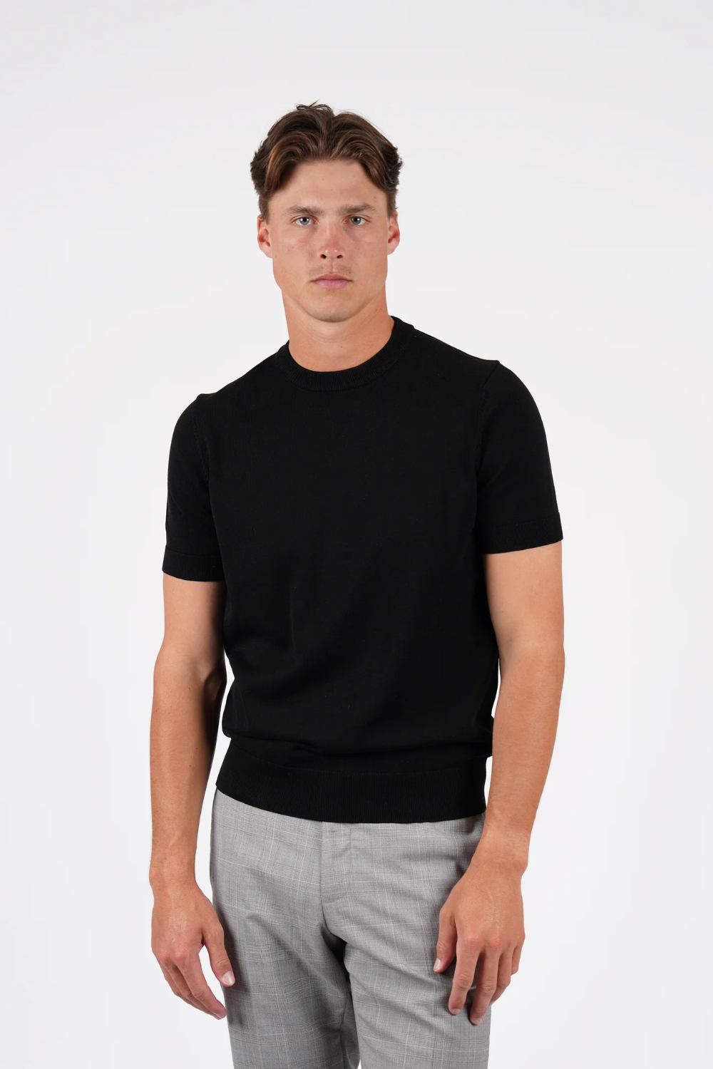 HARDY AMIES COTTON SILK S/S KNITWEAR TSHIRT