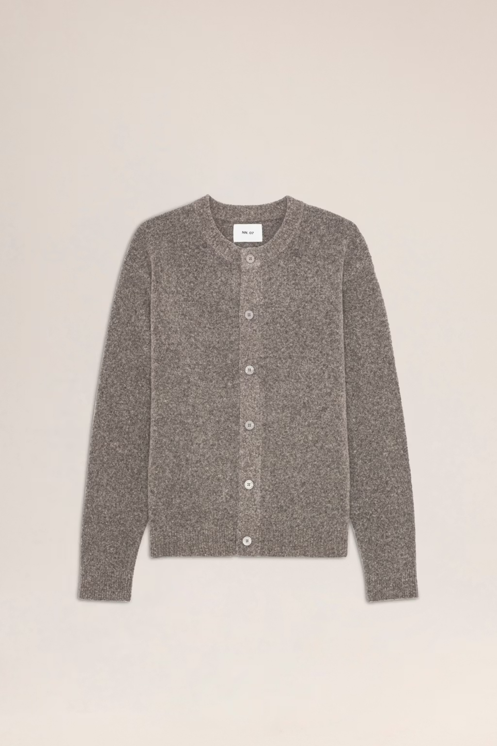 NN07 JASPER 6683 CERTIFIED WOOL BLEND BOUCLE CREW CARDIGAN