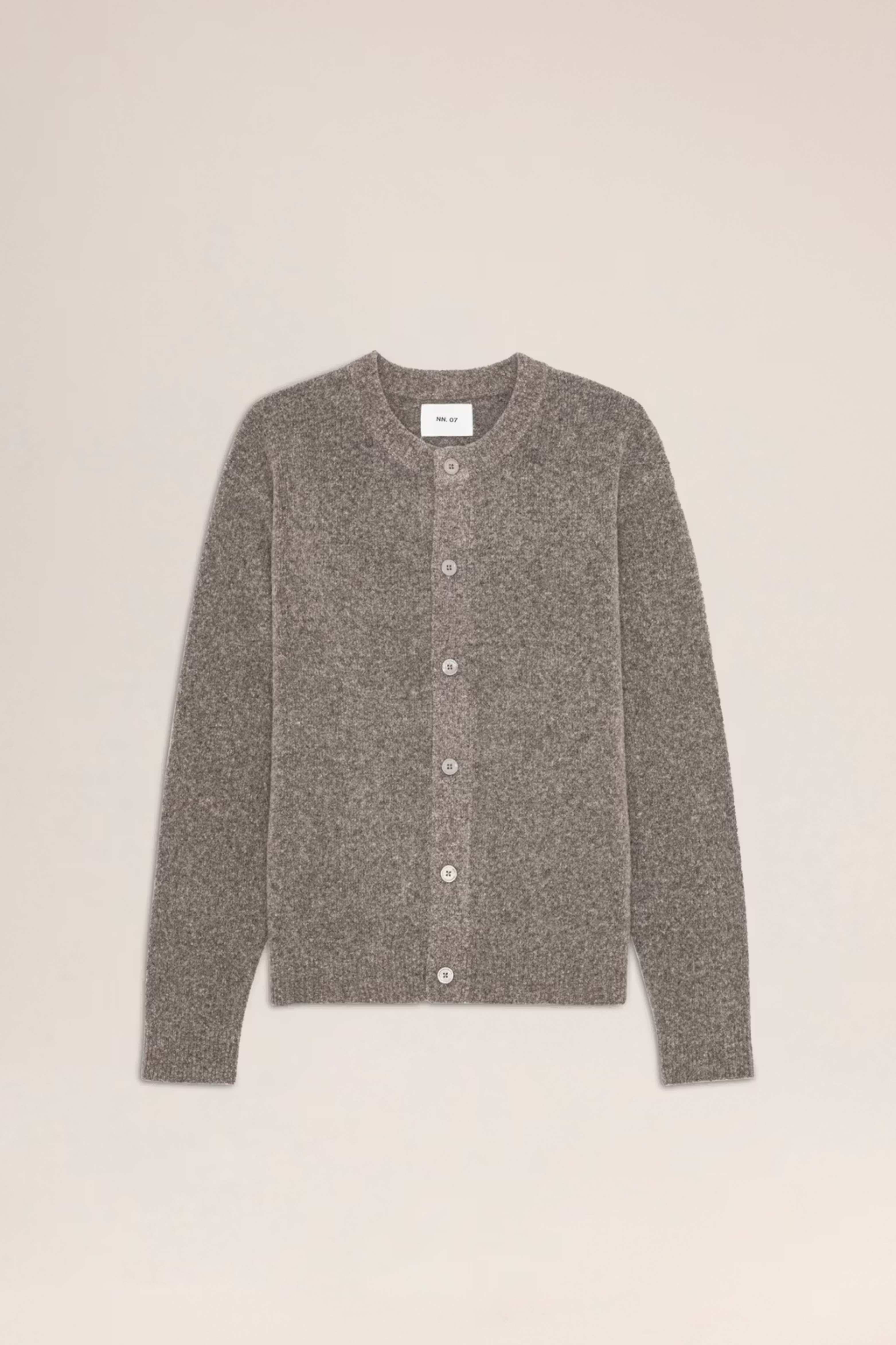 NN07 JASPER 6683 CERTIFIED WOOL BLEND BOUCLE CREW CARDIGAN
