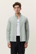 LES DEUX STRIPE COTTON LINEN L/S SHIRT 1001859