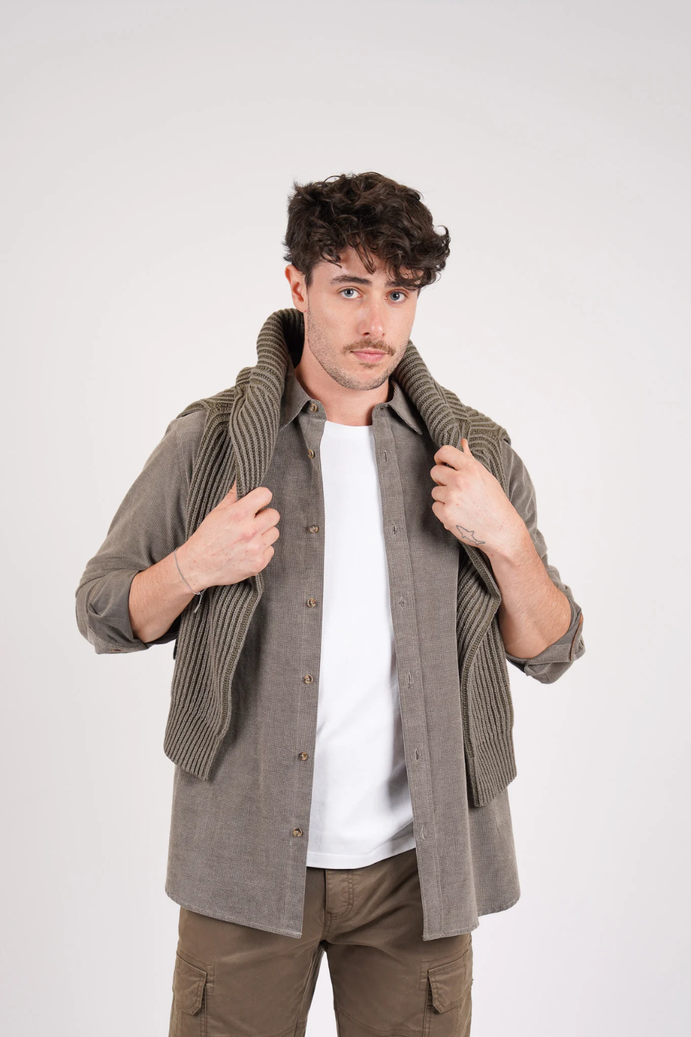 JAMES HARPER TEXTURED COTTON L/S SHIRT JHS639