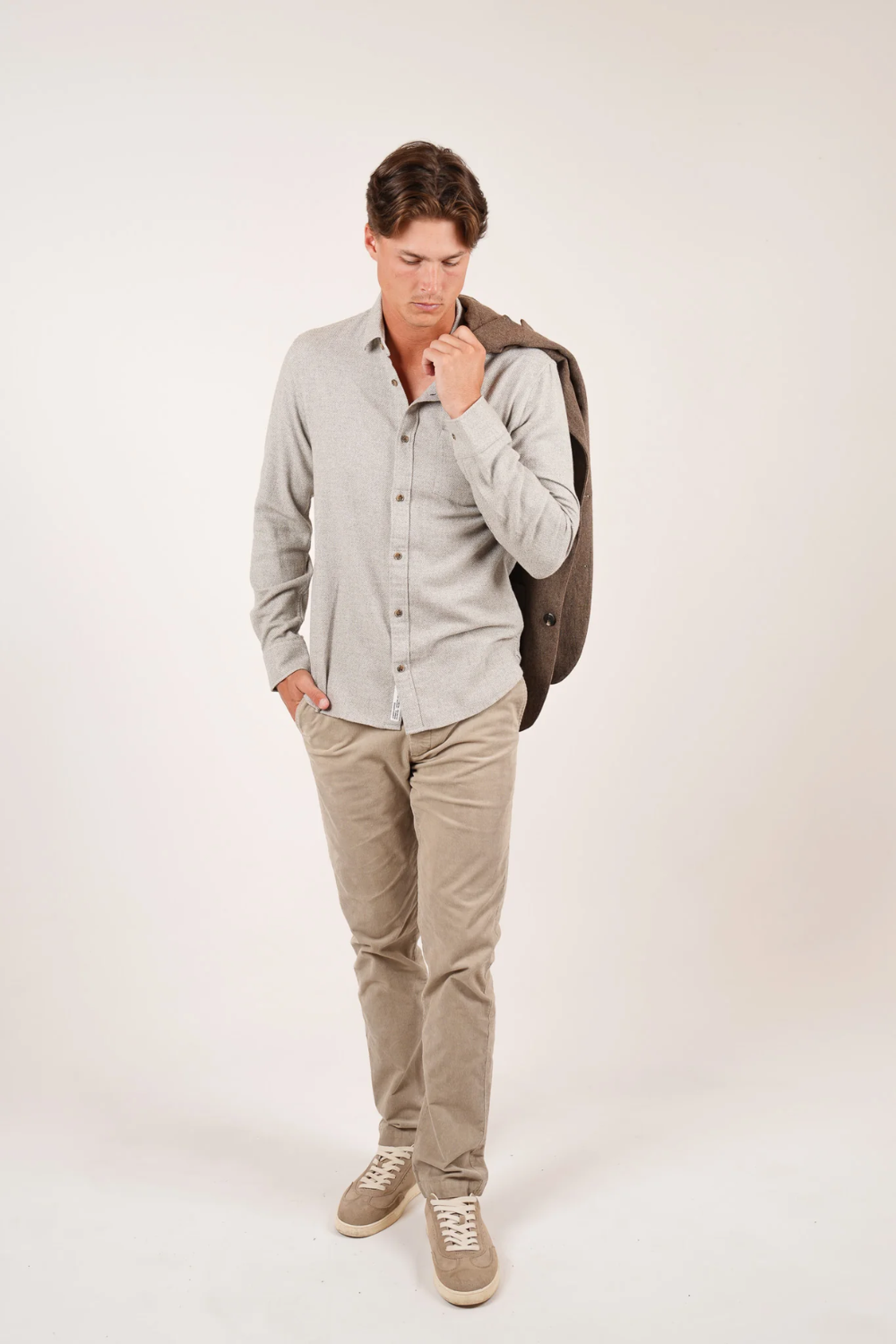 JAMES HARPER TEXTURED COTTON L/S SHIRT JHS636