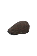 BUGATTI 100% WOOL CHECK WINDPROOF BAKERS CAP WITH EAR FLAPS 629104