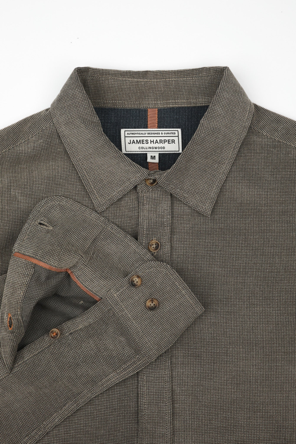 JAMES HARPER TEXTURED COTTON L/S SHIRT JHS639