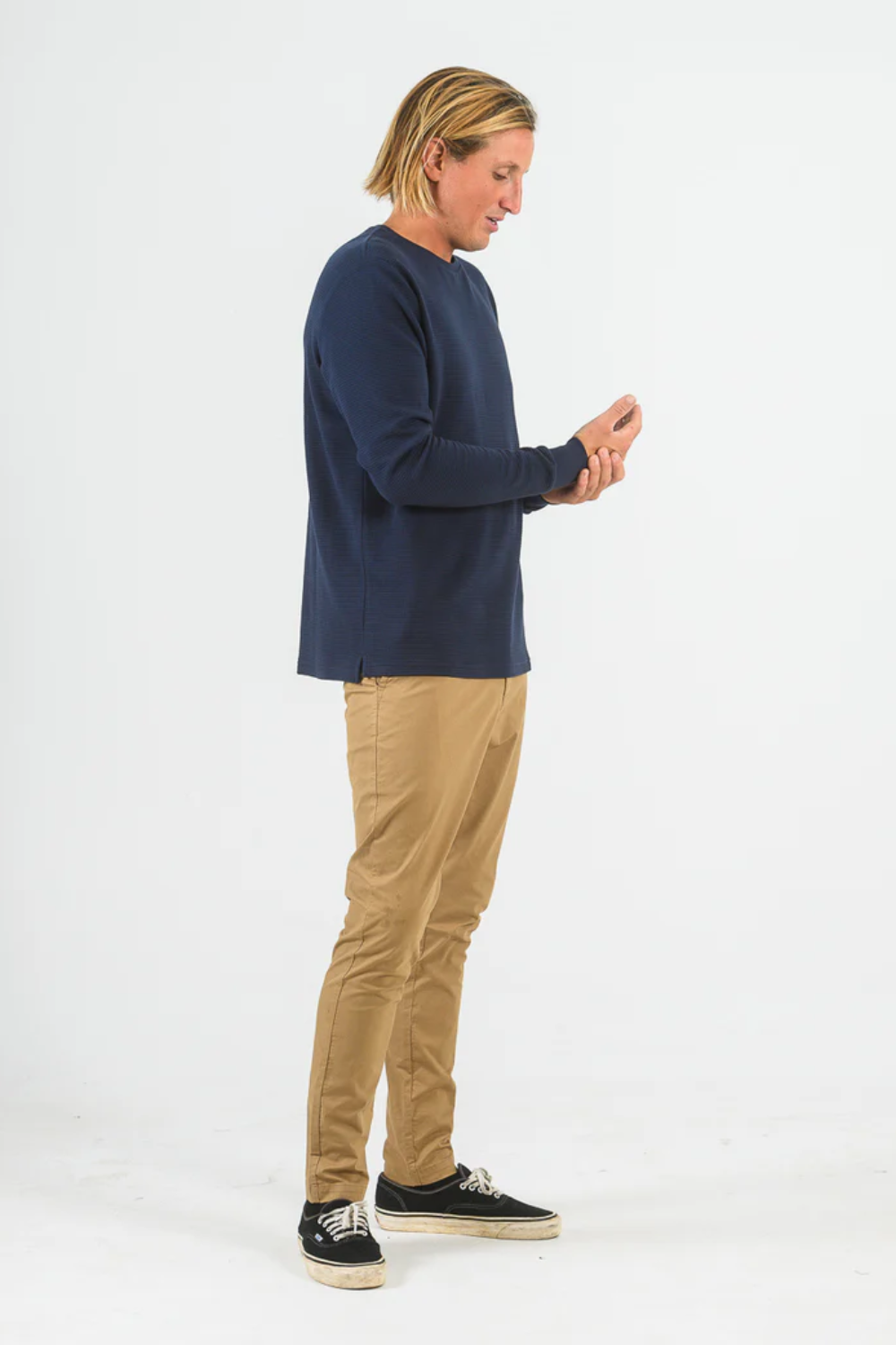 MR SIMPLE SMITH L/S WAFFLE TSHIRT M033131