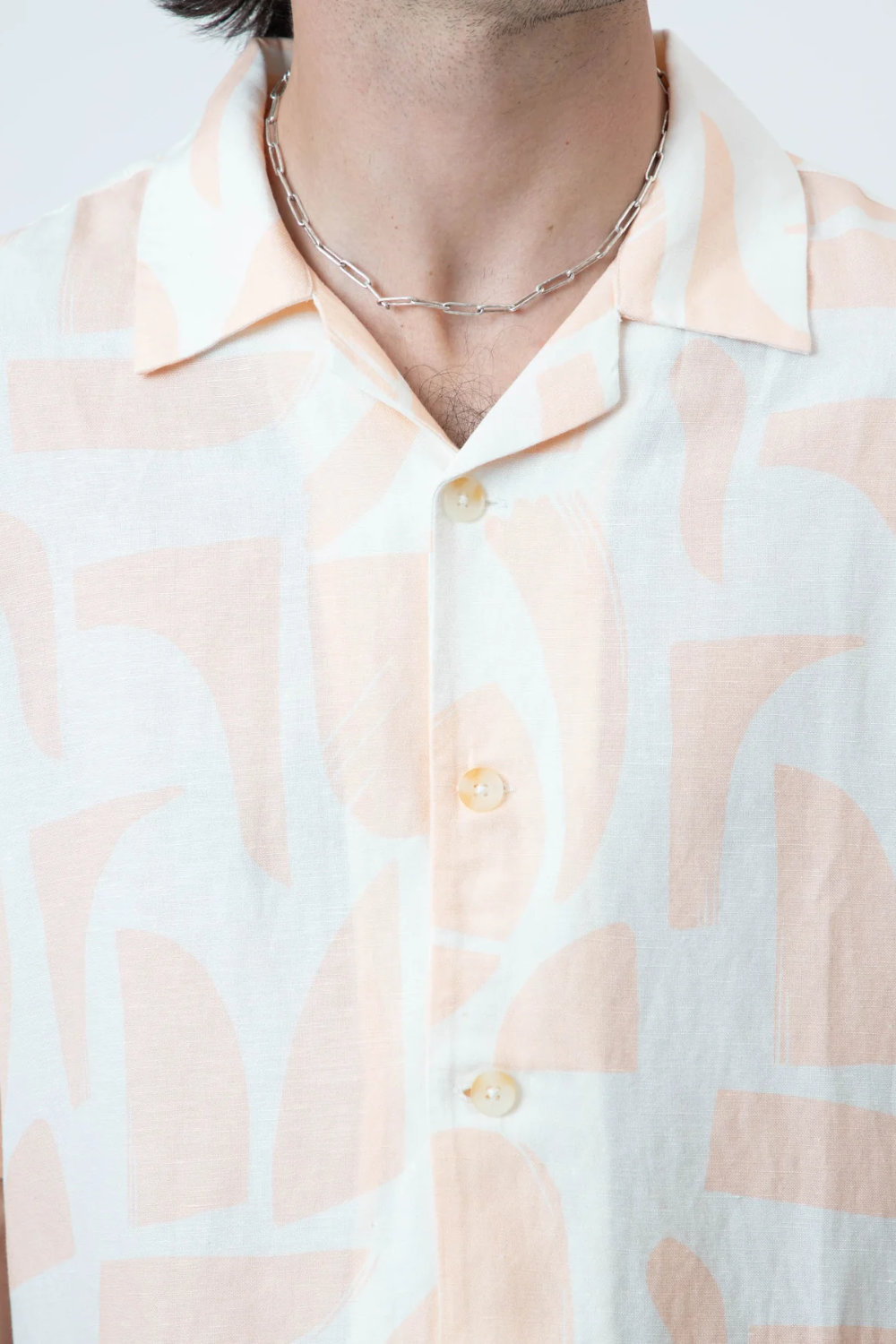 MR SIMPLE RAYBEAM S/S LINEN SHIRT M043144