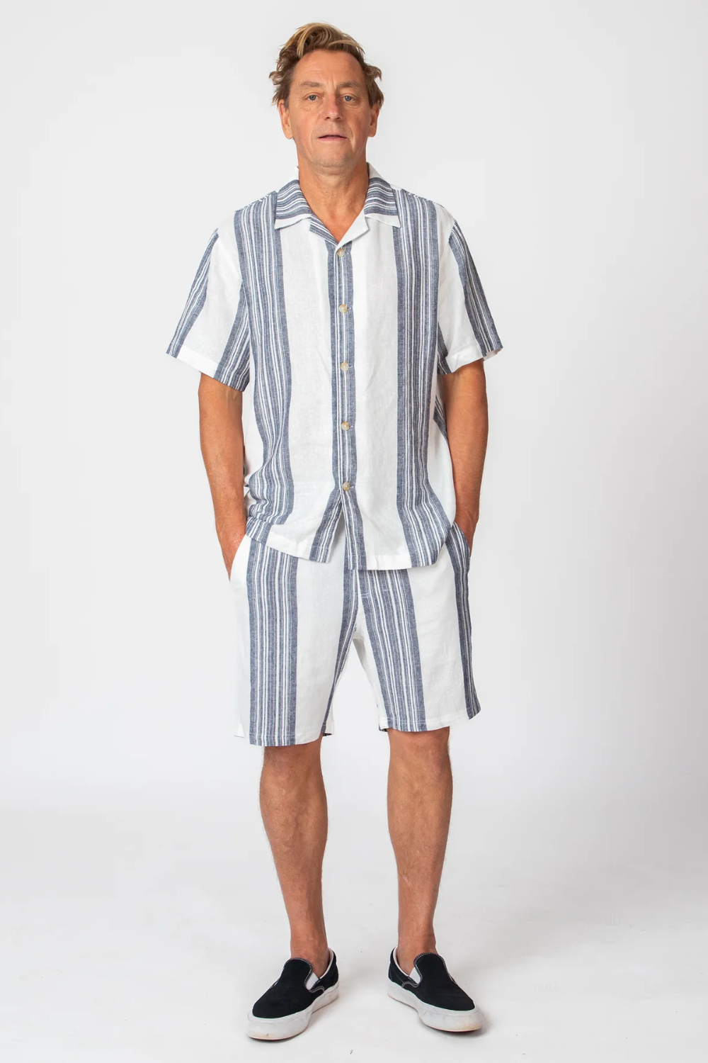 MR SIMPLE SUN LOUNGE STRIPE TANNER 3.0 LINEN SHORT M104404