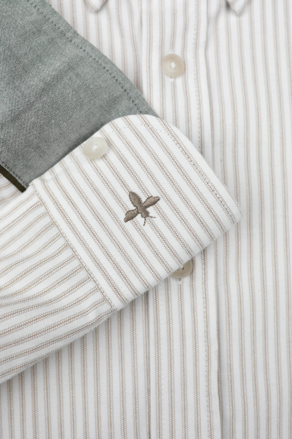 JAMES HARPER STRIPE COTTON OXFORD L/S SHIRT JHS644