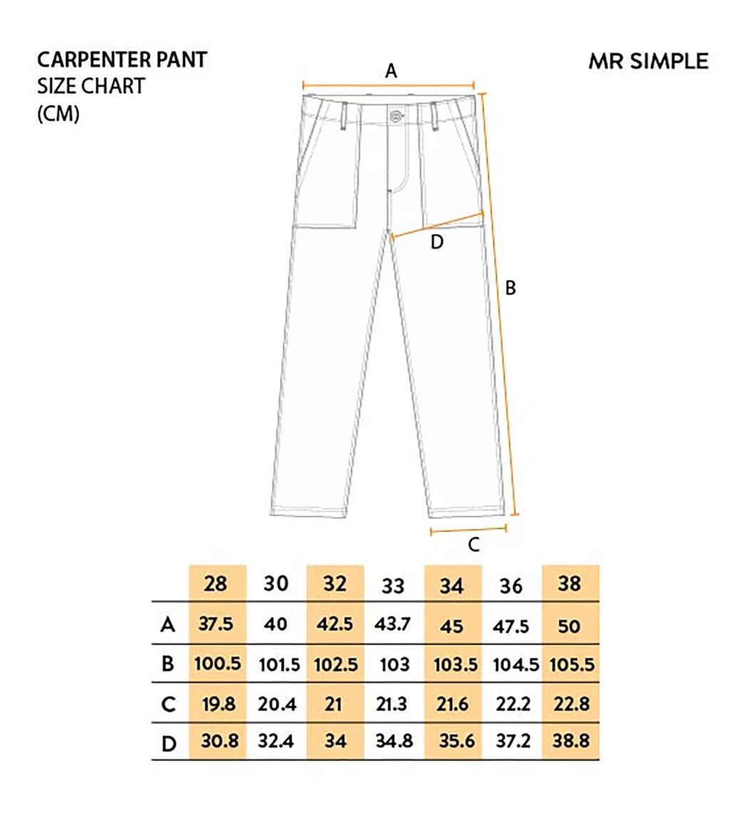 MR SIMPLE CARPENTER UTILITY PANT M1137