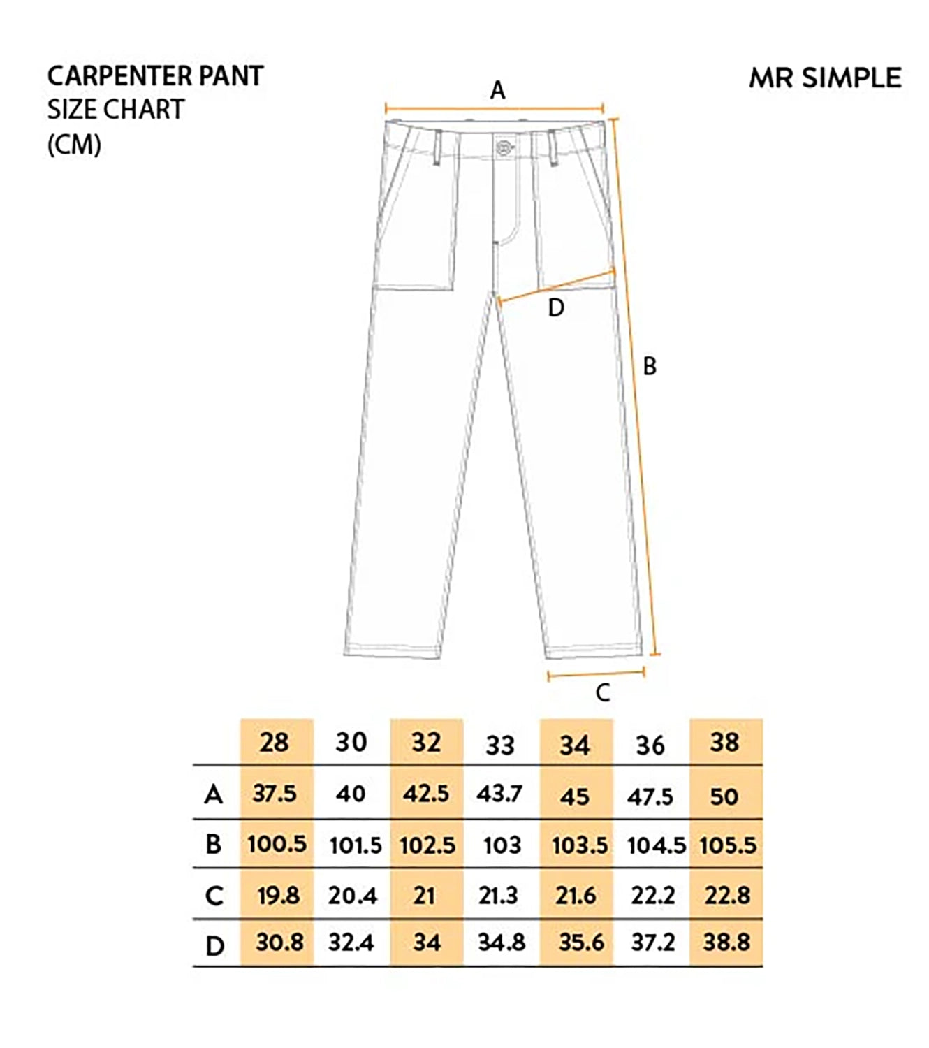 MR SIMPLE CARPENTER UTILITY PANT M1137