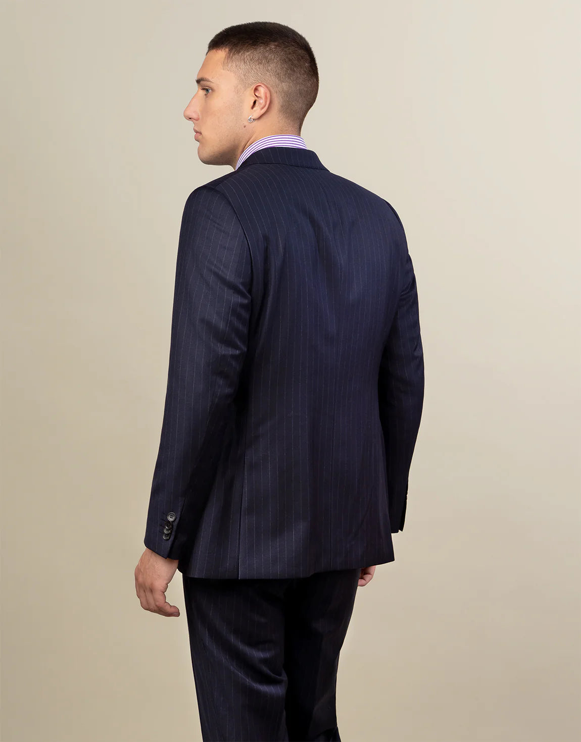 REMBRANDT COOPER REDA WOOL PINSTRIPE SUIT JACKET CI0179