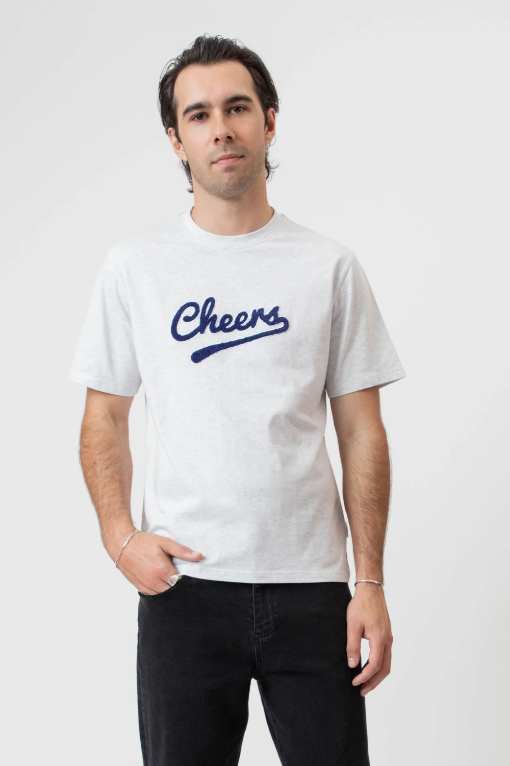 MR SIMPLE CHEERS HEAVY WEIGHT TEE M01401113