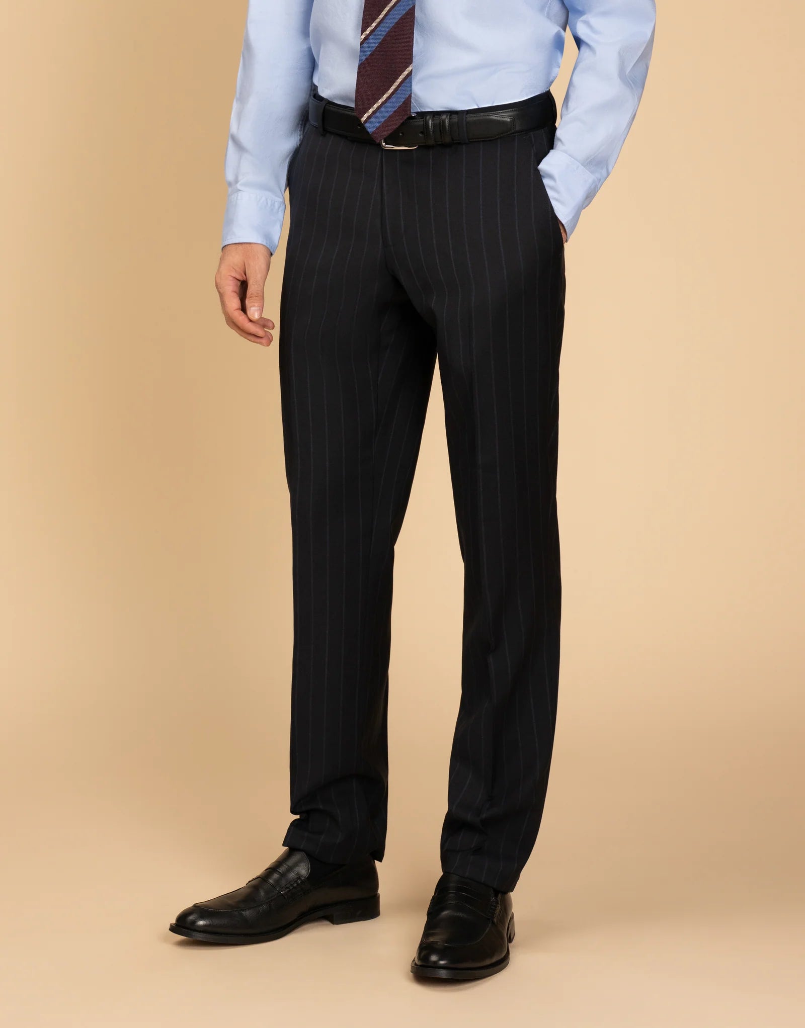 REMBRANDT LOTUS REDA WOOL PINSTRIPE SUIT TROUSER CI0179T