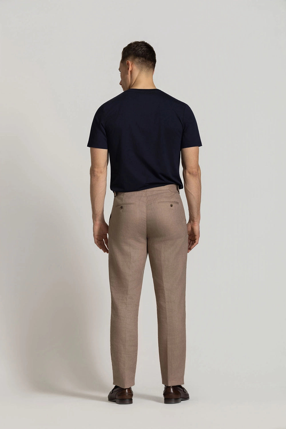 CUTLER CLIVE 100% LINEN PLEATED TROUSER CS10409