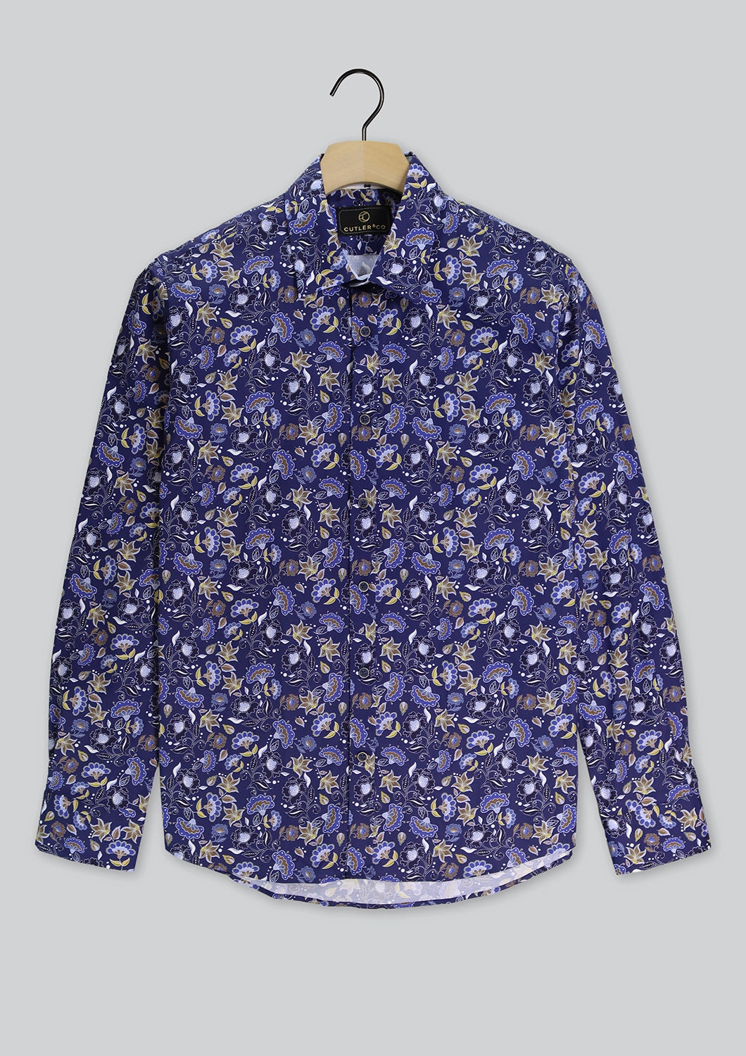 CUTLER & CO BLAKE L/S ALL OVER PRINT STRETCH COTTON SHIRT CS21349