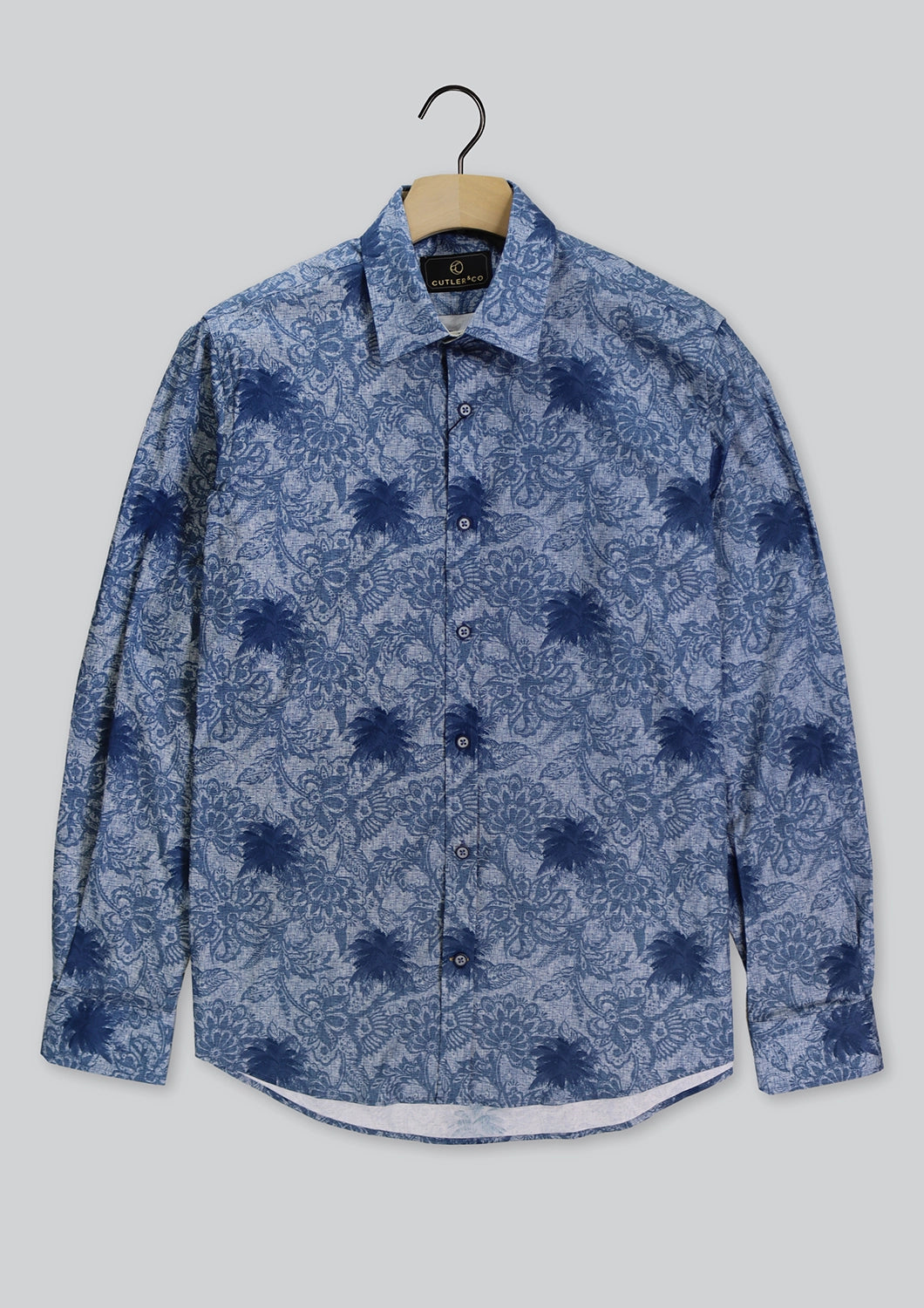CUTLER & CO BLAKE L/S PRINT STRETCH COTTON SHIRT CS21350