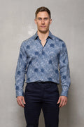 CUTLER & CO BLAKE L/S PRINT STRETCH COTTON SHIRT CS21350