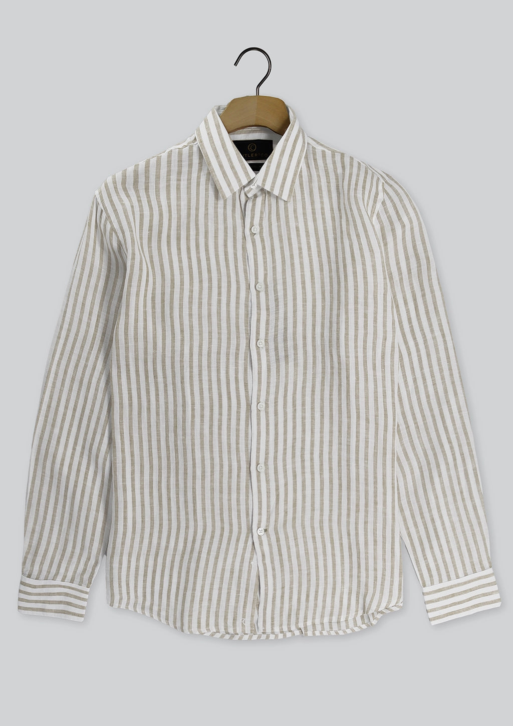 CUTLER & CO BLAKE L/S PURE LINEN STRIPE SHIRT CS21371