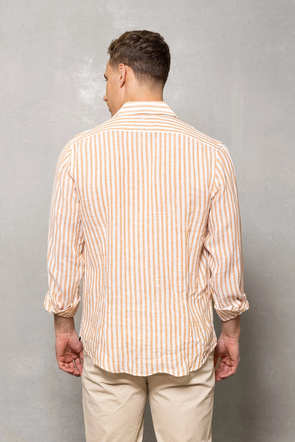 CUTLER & CO BLAKE L/S PURE LINEN STRIPE SHIRT CS21371