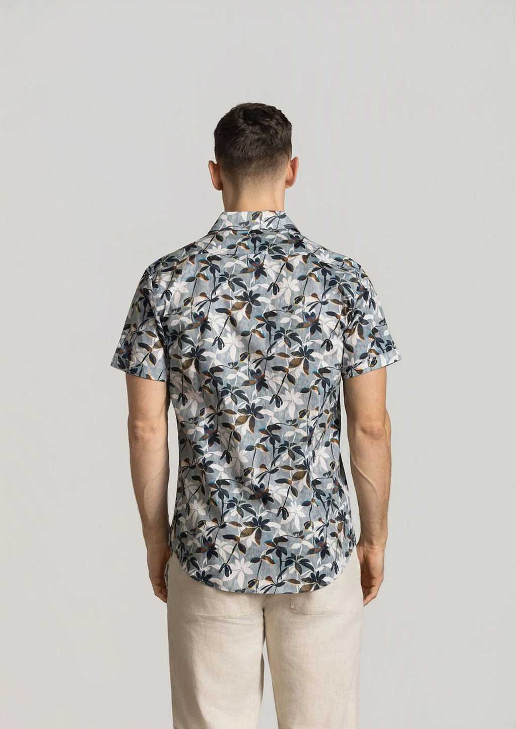 CUTLER BRODY STRETCH COTTON AOP S/S SHIRT CS21445
