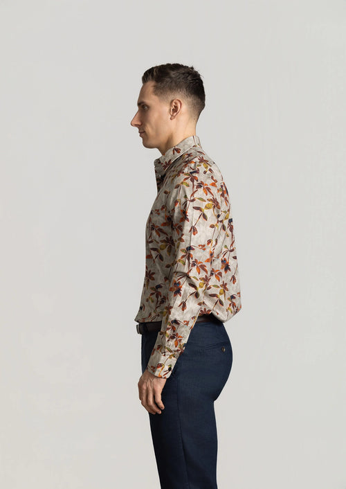 CUTLER BEAUMONT STRETCH COTTON L/S AOP SHIRT CS21449