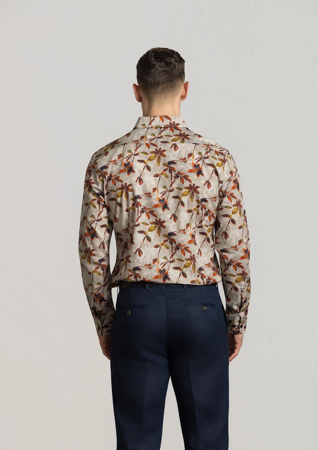 CUTLER BEAUMONT STRETCH COTTON L/S AOP SHIRT CS21449