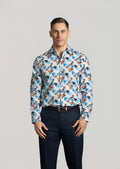 CUTLER BEAUMONT STRETCH COTTON L/S AOP SHIRT CS21445