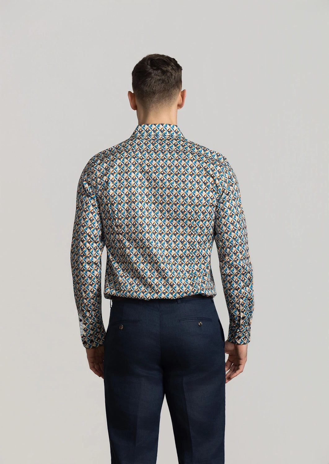 CUTLER BEAUMONT STRETCH COTTON L/S AOP SHIRT CS21460