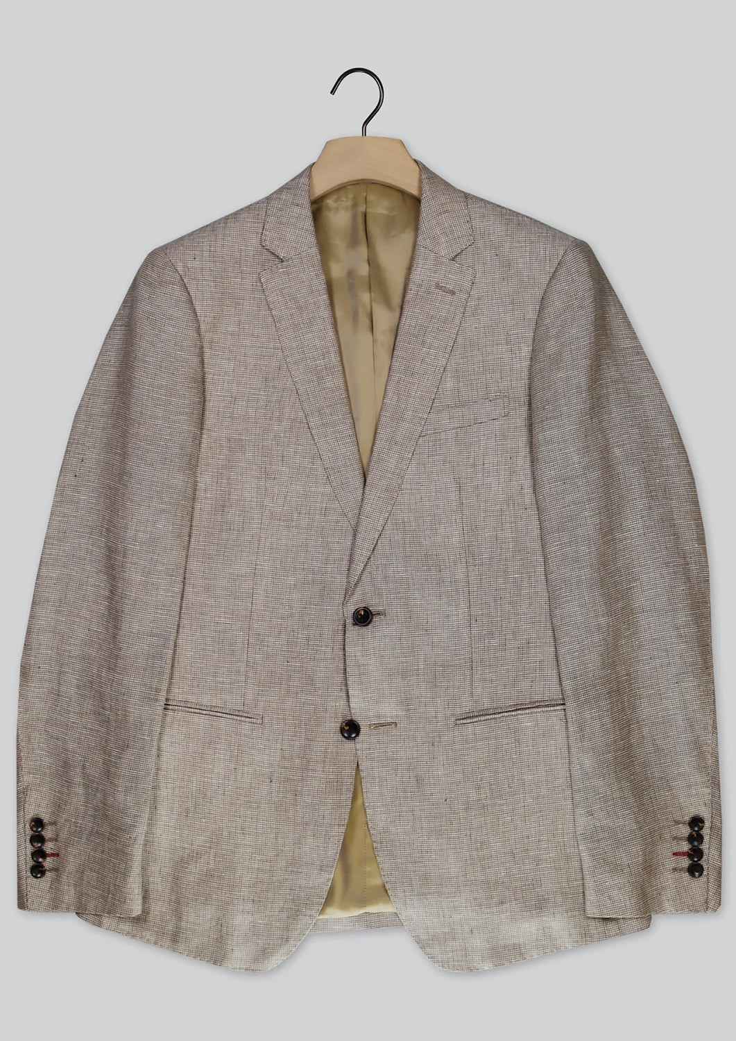 CUTLER & CO JOHNSON 100% LINEN HOUNDSTOOTH BLAZER CS40543