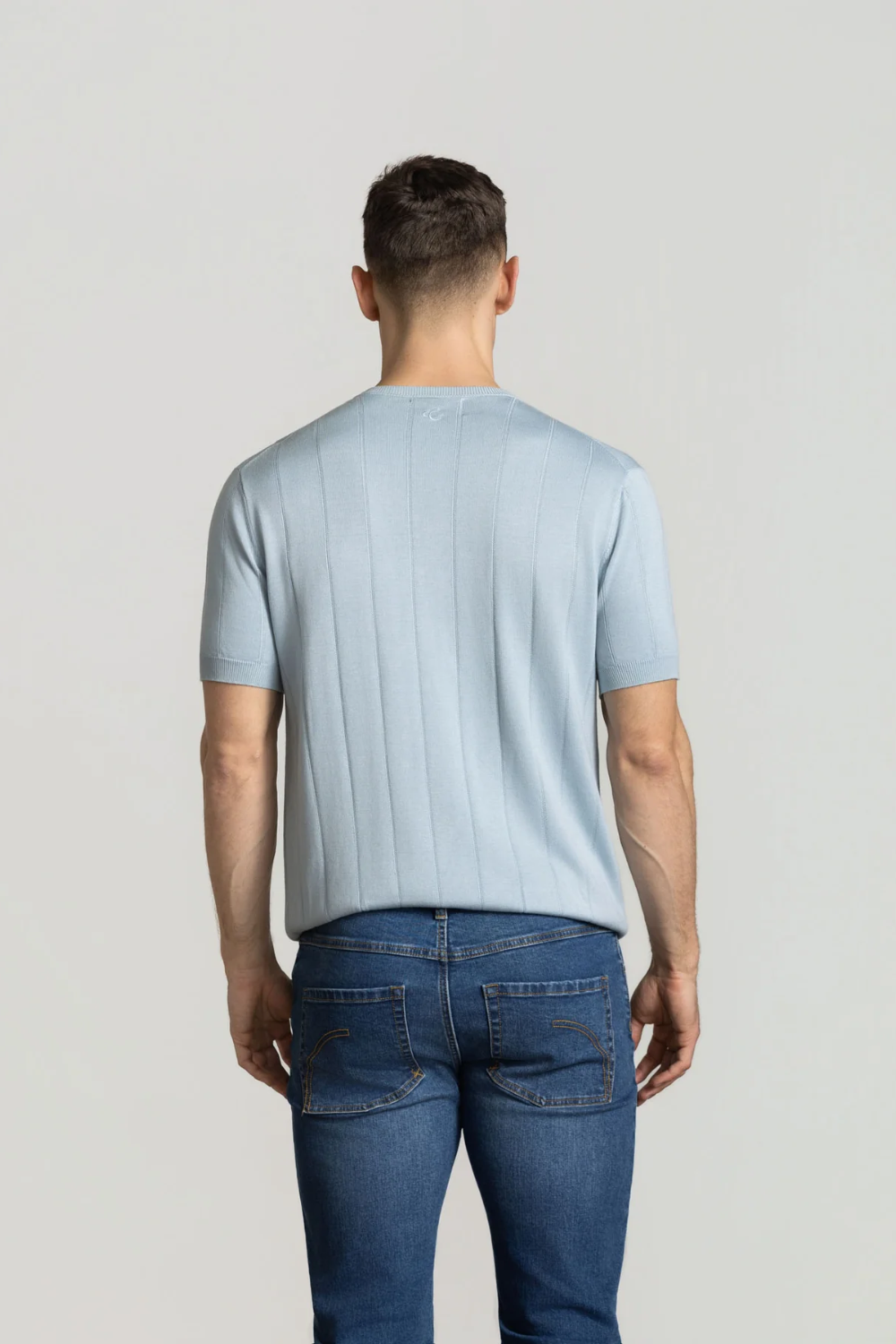 CUTLER LUCA MODAL SILK BLEND KNITTED S/S CREW TSHIRT CS30204