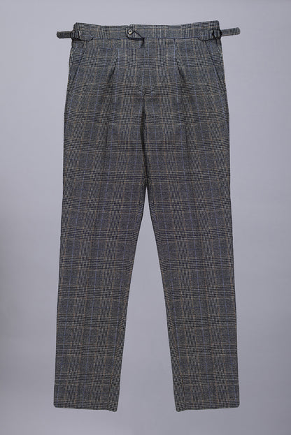 CUTLER & CO CLIVE CHECKED PLEAT TROUSER CW10387