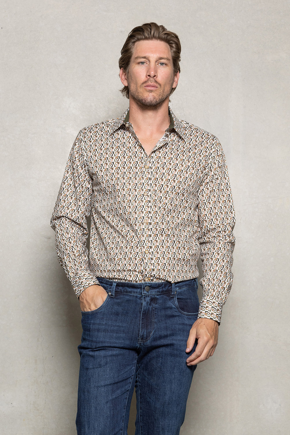 CUTLER & CO BLAKE ALL OVER PRINT L/S SHIRT CW21307