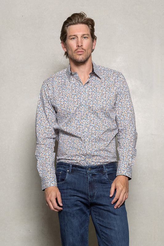 CUTLER & CO BLAKE ALL OVER PRINT L/S SHIRT CW21309