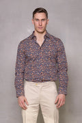 CUTLER & CO BEAUMONT PRINT STRETCH COTTON L/S SHIRT CW21394