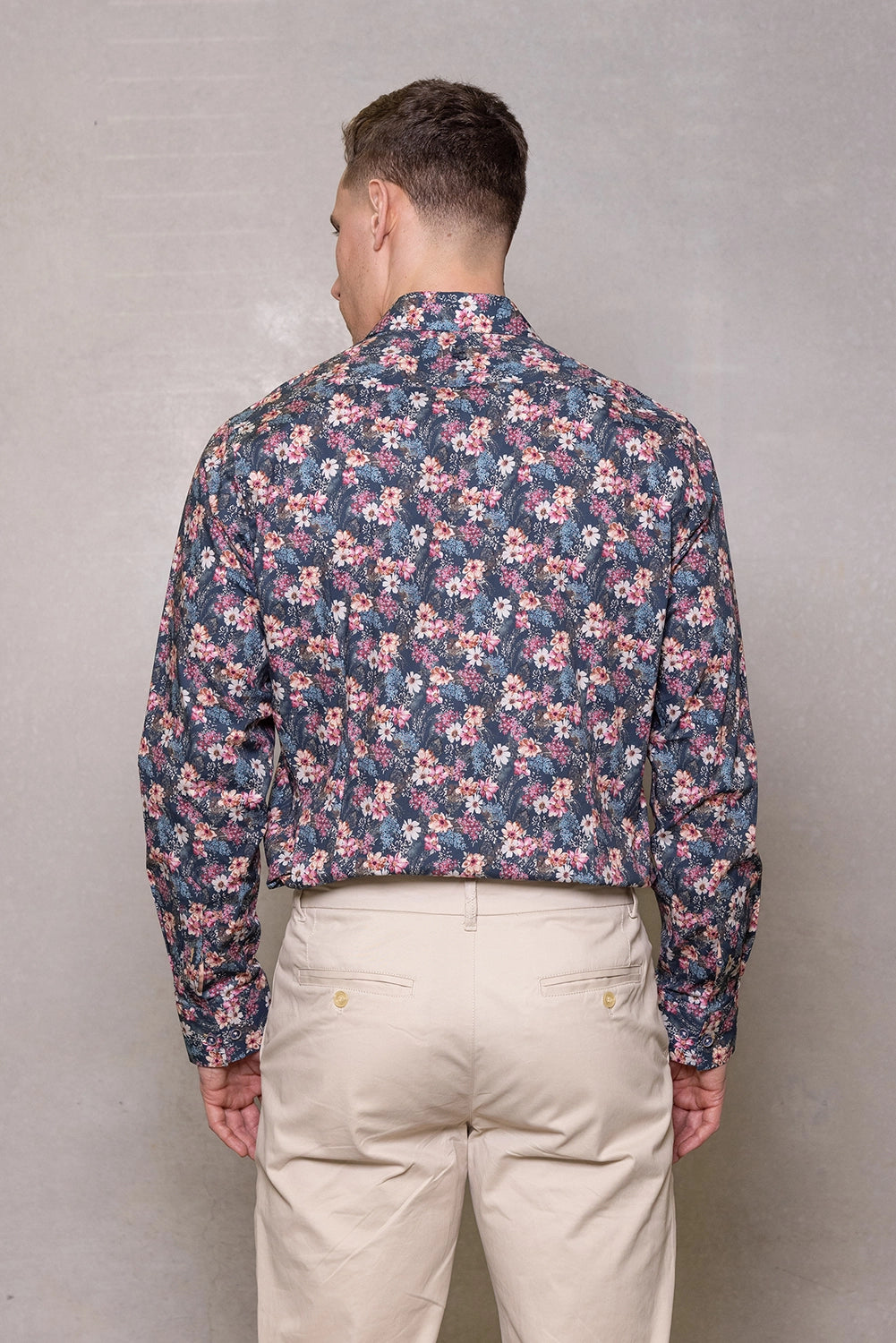 CUTLER & CO BLAKE FLORAL PRINT STRETCH COTTON L/S SHIRT CW21403
