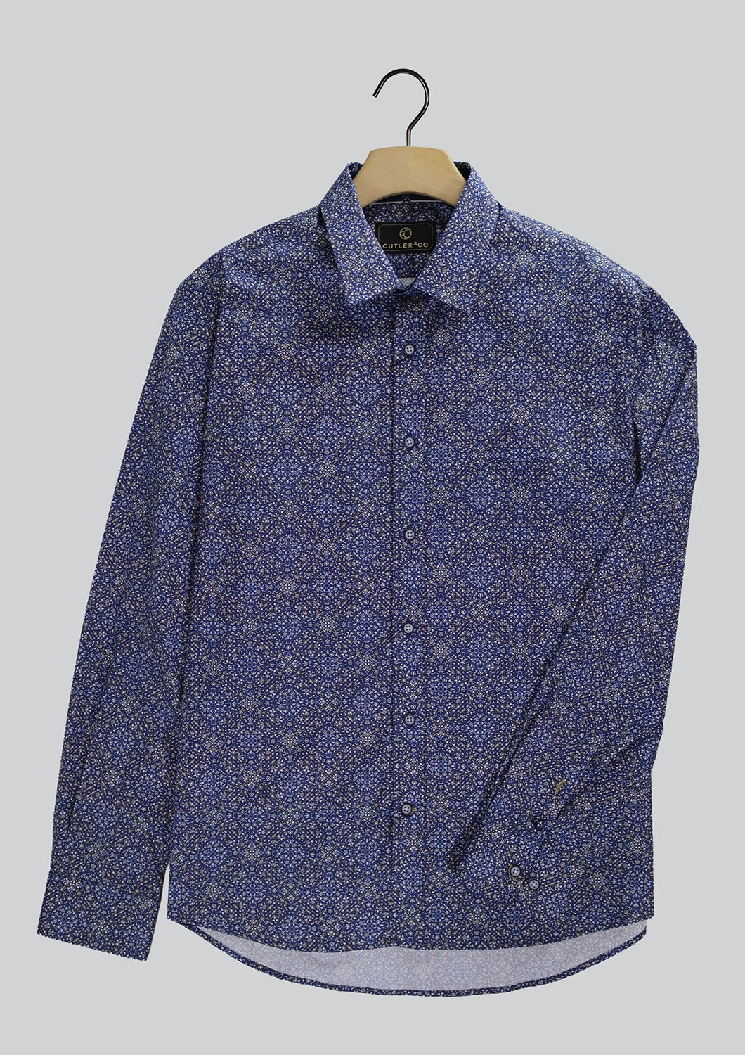 CUTLER & CO BLAKE ALL OVER PRINT STRETCH COTTON L/S SHIRT CW21410