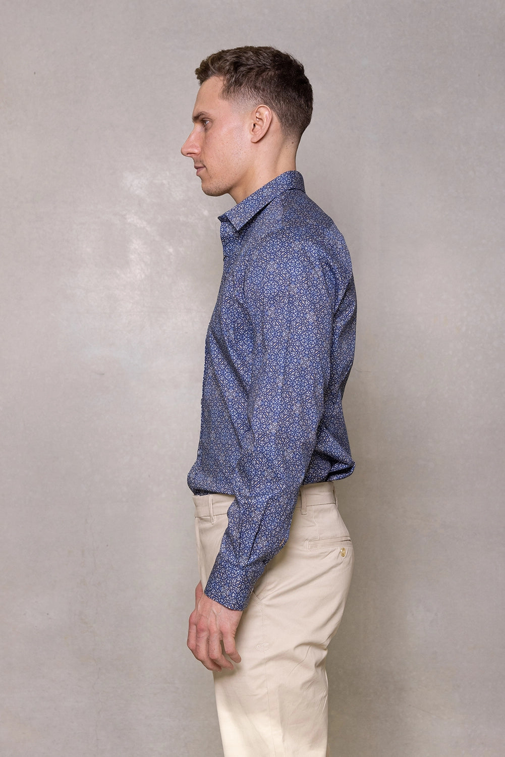 CUTLER & CO BLAKE ALL OVER PRINT STRETCH COTTON L/S SHIRT CW21410